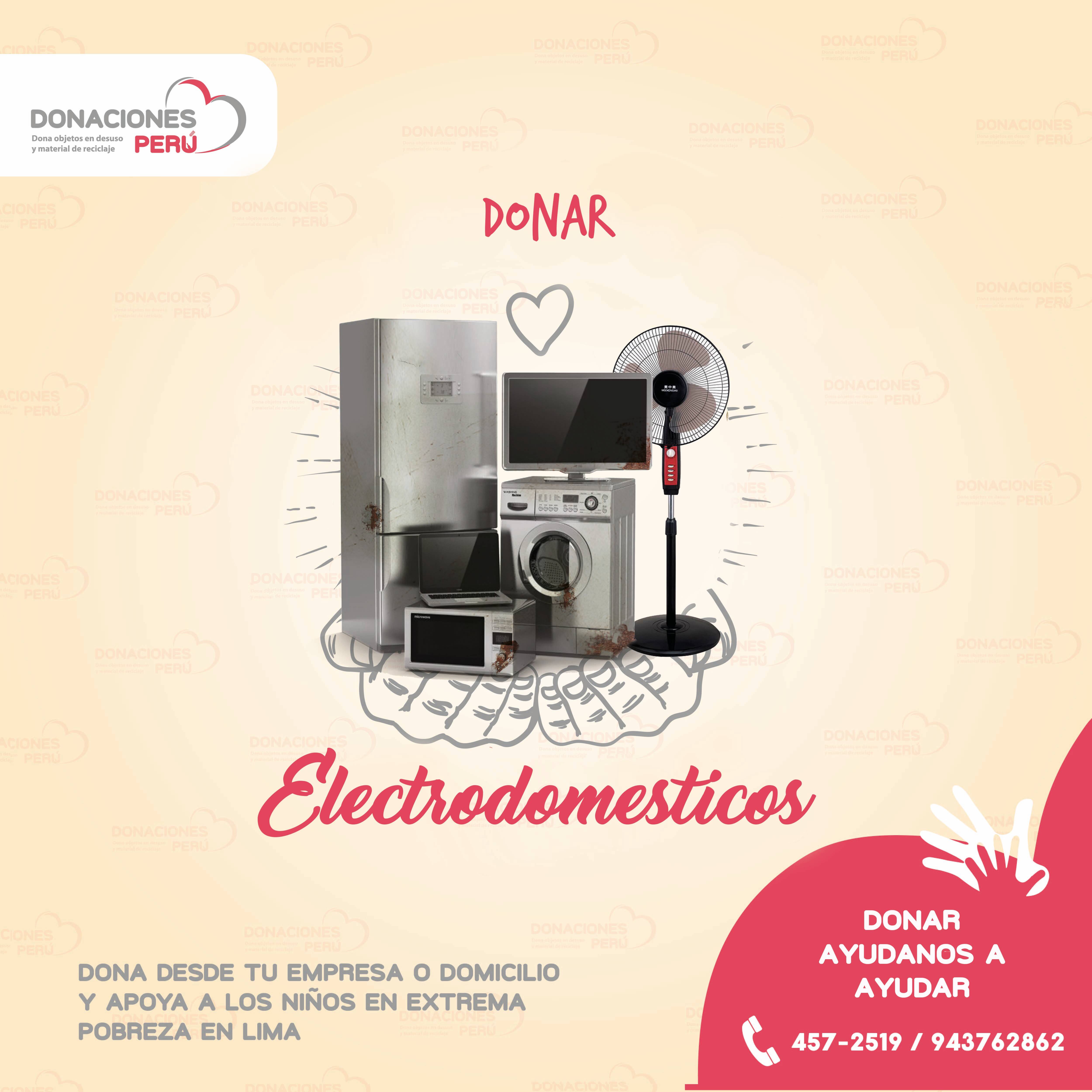 Donaciones Electrodomésticos Donaciones Perú