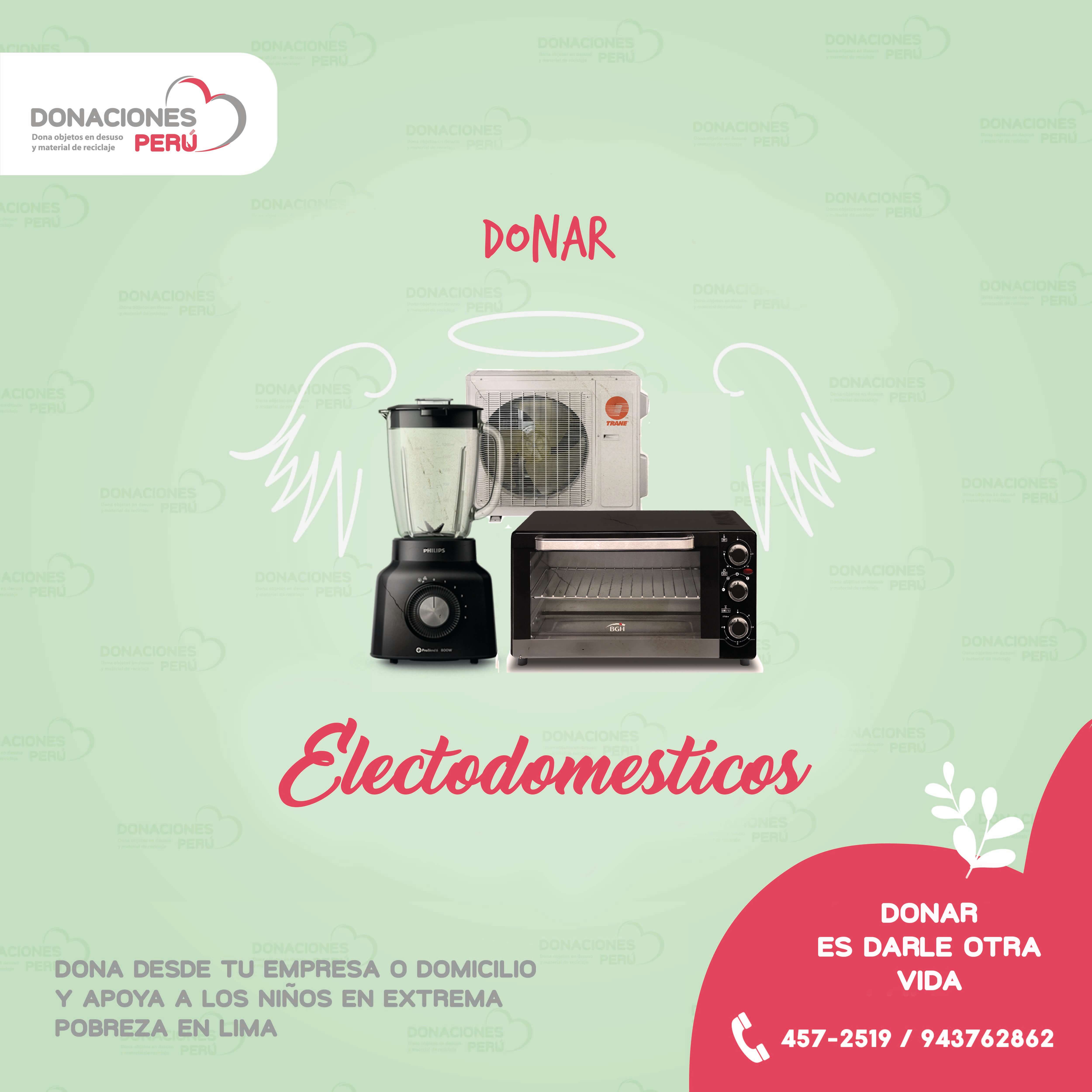 Donaciones Electrodomésticos Donaciones Perú